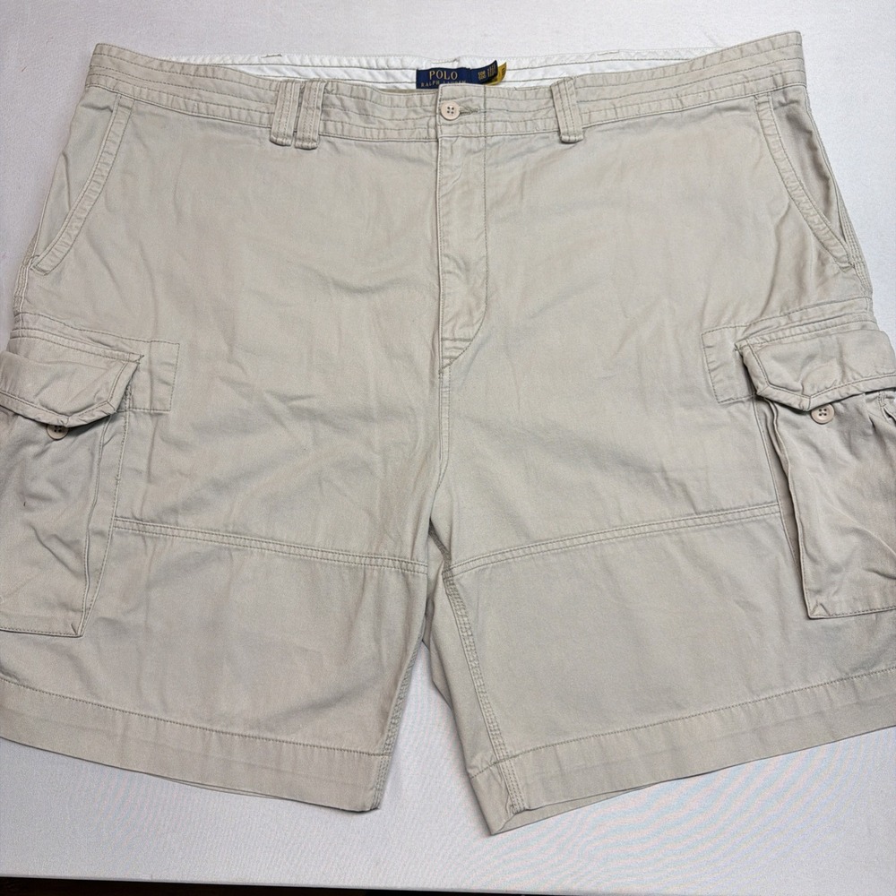 Polo Ralph Lauren Cargo Shorts Mens 50B Tan Gellar‎ Classic Fit Twill BIG